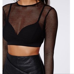 hot & delicious fishnet crop top